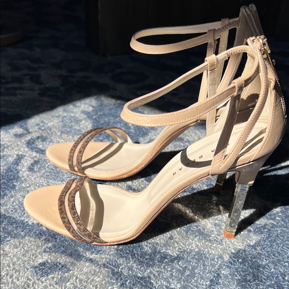 Mia Becar Elegant Beige Strappy Heels